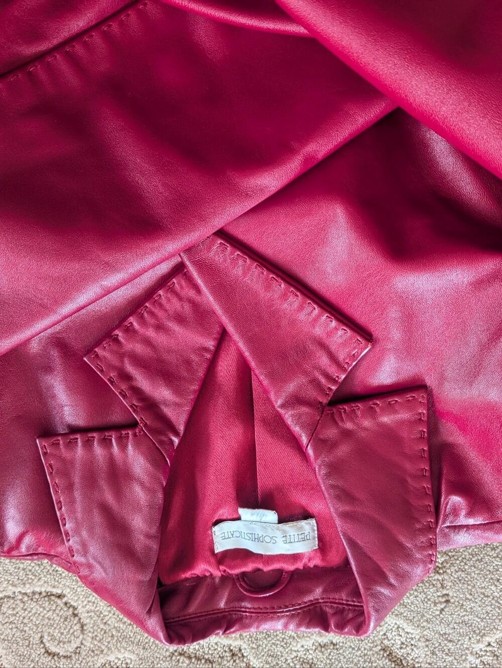 Red Leather Jacket - Picture 5 of 6